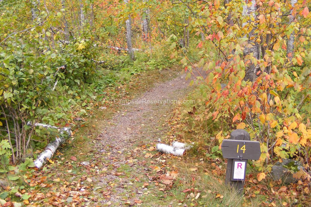 Campsite 14 in Cart-in Campground at Split Rock Lighthouse State Park ...